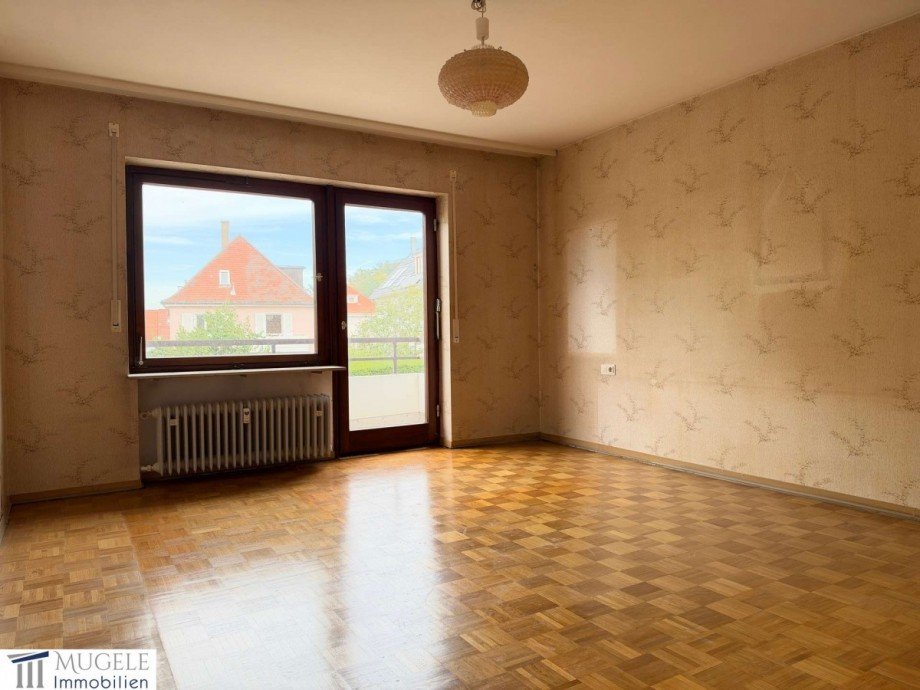 Schlafzimmer mit Balkon Etagenwohnung Stuttgart